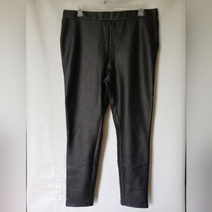 City Chic Womens Faux Leather Jegging Pant Size M/18 Color Black
